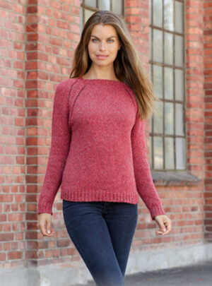 Red Sky by DROPS Design - Bluse Strikkeopskrift str. S - XXXL