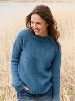 Rhapsody in Blue by DROPS Design - Bluse Strikkeopskrift str. XS - XXXL
