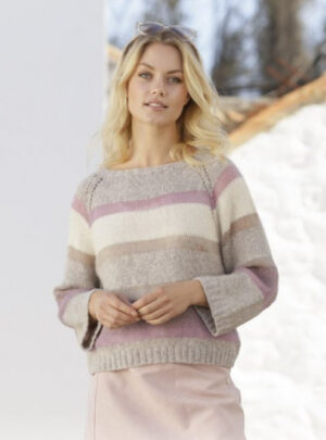 Rose Water by DROPS Design - Bluse Strikkeopskrift str. S - XXXL