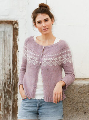 Rosewood Jacket by DROPS Design - Jakke Strikkeopskrift str. S - XXXL