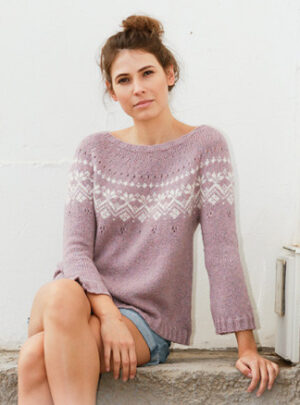 Rosewood by DROPS Design - Bluse Strikkeopskrift str. S - XXXL