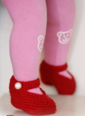 Rosy Toes by DROPS Design - Tøfler Hækleopskrift str. 1/3 mdr - 3/4 år