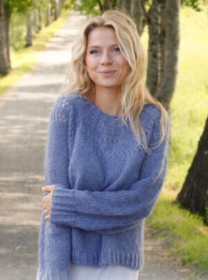 Round Lake by DROPS Design - Bluse Strikkeopskrift str. S - XXXL