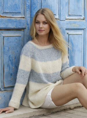 Sailor's Luck by DROPS Design - Bluse Strikkeopskrift str. S - XXXL