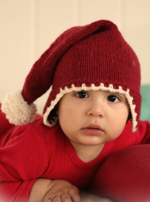 Santa Baby by DROPS Design - Baby nissehue Strikkeopskrift str. 1/3 mdr - 3/4 år