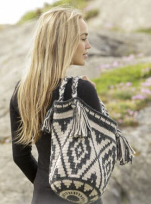 Santa Fe by DROPS Design - Taske Hækleopskrift 67x34 cm