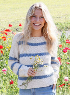 Sea Bird Sweater by DROPS Design - Bluse Strikkeopskrift str. S - XXXL