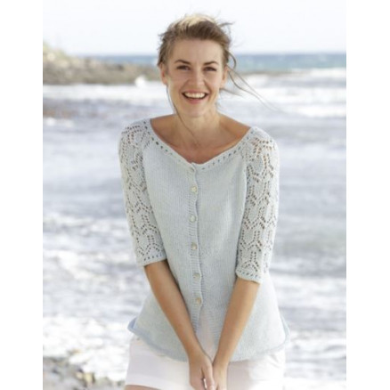 Sea Nymph Cardigan by DROPS Design - Jakke Strikkeopskrift str. S - XXXL Sea Nymph Cardigan by DROPS Design - Jakke Strikkeopskrift str. S - XXXL