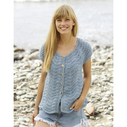 Shore Line Cardigan by DROPS Design - Cardigan Strikkeopskrift str. S - XXXL Shore Line Cardigan by DROPS Design - Cardigan Strikkeopskrift str. S - XXXL