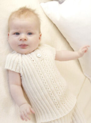 Simply Sweet Singlet by DROPS Design - Baby undertrøje Strikkeopskrift str. Præmatur - 3/4 år