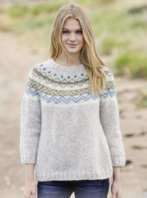 Sjona by DROPS Design - Bluse med nordisk mønster Strikkeopskrift str. S - XXXL