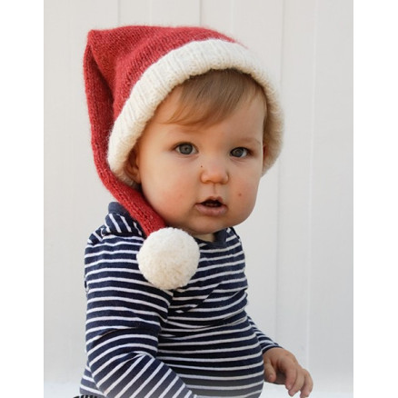 Sleepy Santa Hat by DROPS Design - Baby Nissehue Strikkeopskrift str. 0/1 mdr -2 år Sleepy Santa Hat by DROPS Design - Baby Nissehue Strikkeopskrift str. 0/1 mdr -2 år