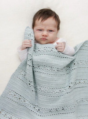Sleepy Times by DROPS Design - Baby Tæppe Hækleopskrift 65x81 cm