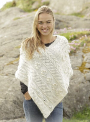 Snow Beads by DROPS Design - Poncho Strikkeopskrift str. S/M - XXL/XXXL