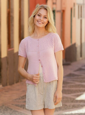 Soda Fountain Cardi by DROPS Design - Jakke Strikkeopskrift str. S - XXXL