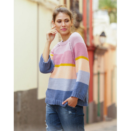 Sonora Sunrise Sweater by DROPS Design - Bluse Strikkeopskrift str. S - XXXL Sonora Sunrise Sweater by DROPS Design - Bluse Strikkeopskrift str. S - XXXL