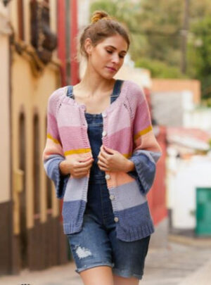 Sonora Sunrise by DROPS Design - Jakke Strikkeopskrift str. S - XXXL
