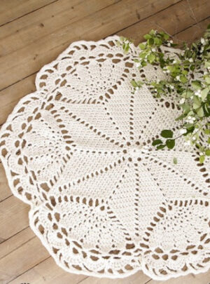Sparkle & Shine by DROPS Design - Dug og Julestræstæppe Hækleopskrift 52 cm og 92 cm