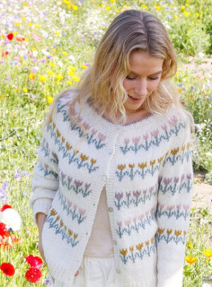 Spring Parade Cardigan by DROPS Design - Cardigan Strikkeopskrift str. S - XXXL