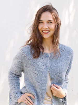 Spring Renaissance Cardigan by DROPS Design - Cardigan Hækleopskrift str. S - XXXL