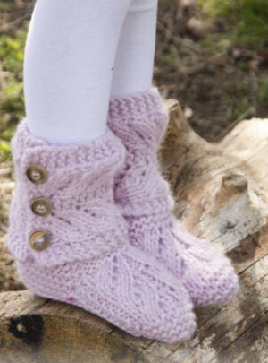 Strawberry Pudding by DROPS Design - Tøfler Strikkeopskrift str. 20/21 - 35/37