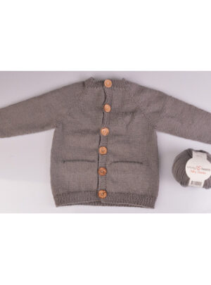 Strikket Basic Cardigan af Rito Krea - Jakke Strikkeopskrift str. Præmatur - 18 mdr