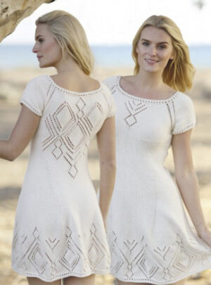 Summer Feeling by DROPS Design - Kjole Strikkeopskrift str. S - XXXL