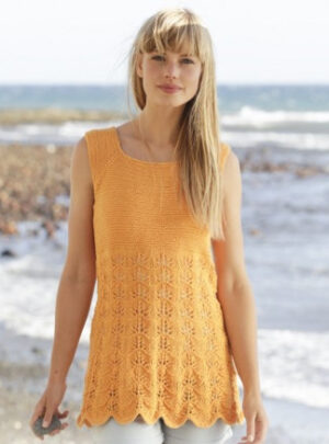 Sunkissed by DROPS Design - Top Strikkeopskrift str. S - XXXL