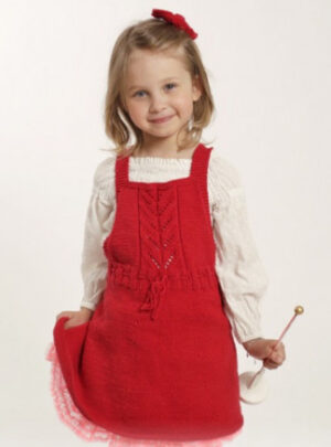 Sweet Alice by DROPS Design - Kjole Strikkeopskrift str. 1/3 mdr - 5/6 år