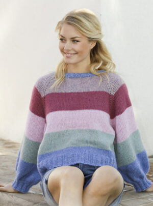 Sweet Country Sunrise by DROPS Design - Bluse Strikkeopskrift str. S - XXXL