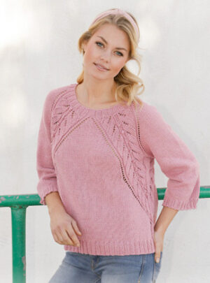 Sweet Heather by DROPS Design - Bluse Strikkeopskrift str. S - XXXL