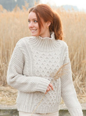 Sweet Honeycomb Jumper by DROPS Design - Bluse Strikkeopskrift str. S - XXXL