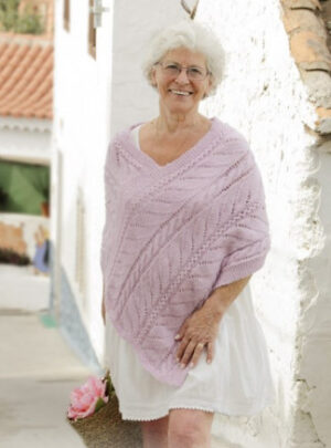 Sweet Nancy by DROPS Design - Poncho Strikkeopskrift str. S/M - XXL/XXXL