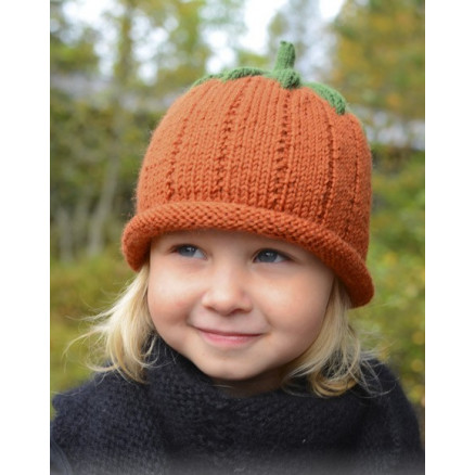 Sweet Pumpkin by DROPS Design - Hue Strikkeopskrift str. 0/6 mdr - 7/8 år Sweet Pumpkin by DROPS Design - Hue Strikkeopskrift str. 0/6 mdr - 7/8 år