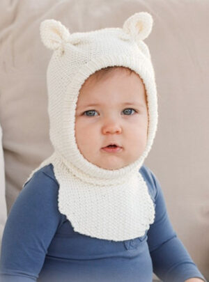 Sweet Teddy Balaclava by DROPS Design - Baby Elefanthue Strikkeopskrift str. 1/3 mdr - 3/4 år