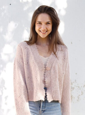Sweetness Imprint by DROPS Design - Cardigan Strikkeopskrift str. S - XXXL