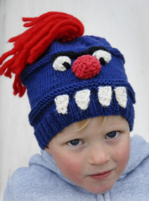 Tooth Monster by DROPS Design - Hue Strikkeopskrift str. 3/7 år - 8/12 år
