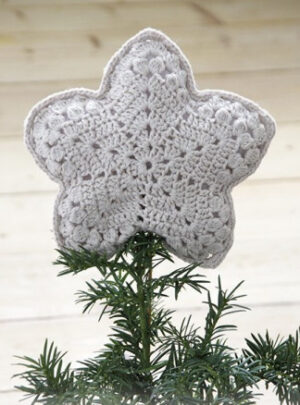 Top That! by DROPS Design - Juletræsstjerne Hækleopskrift 20x20 cm
