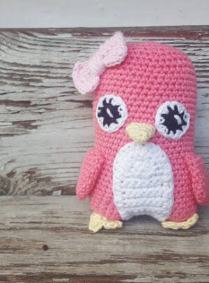 Tyksak Pingvin af ByGrarup - Bamse Hækleopskrift 12cm