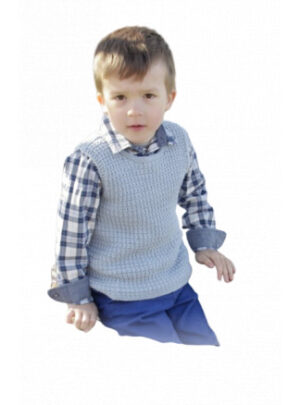 Vest is Best! by DROPS Design - Bluse Strikkeopskrift str. 2 - 11/12 år