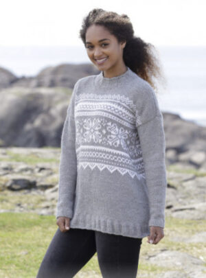 Vintermys by DROPS Design - Bluse Strikkeopskrift str. S - XXXL