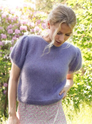 Violet Meadow by DROPS Design - Bluse Strikkeopskrift str. S - XXXL