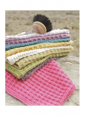 Waffle Love by DROPS Design - Klude Strikkeopskrift 21x21 cm