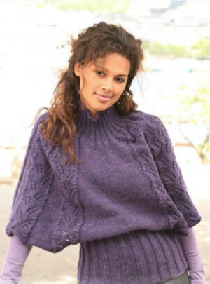 Warm Winter Wings by DROPS Design - Poncho Strikkeopskrift str S - XXXL