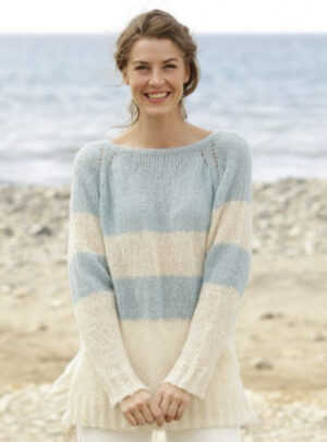 Weekend Getaway by DROPS Design - Bluse Strikkeopskrift str. S - XXXL