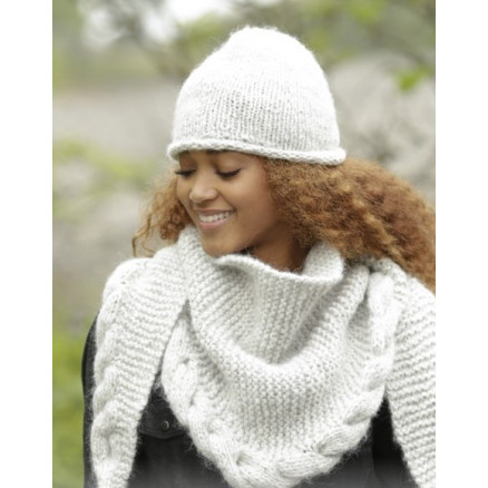 Winter Cozy by DROPS Design - Hue og Sjal Strikkeopskrift str. S/M - L/XL og 165x45 cm Winter Cozy by DROPS Design - Hue og Sjal Strikkeopskrift str. S/M - L/XL og 165x45 cm