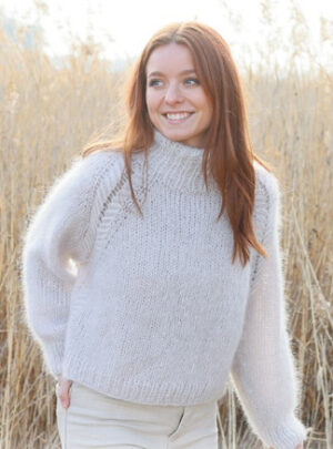 Winter Feather by DROPS Design - Bluse Strikkeopskrift str. S - XXXL