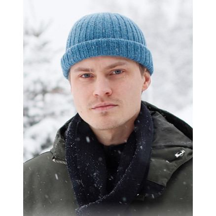 Winter Mist Hat by DROPS Design - Hue Strikkeopskrift str. S/M - L/XL Winter Mist Hat by DROPS Design - Hue Strikkeopskrift str. S/M - L/XL