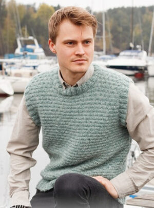 Winter Rapids Slipover by DROPS Design - Vest Strikkeopskrift str. S-XXXL