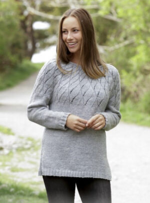 Winter Sea by DROPS Design - Bluse Strikkeopskrift str. S - XXXL